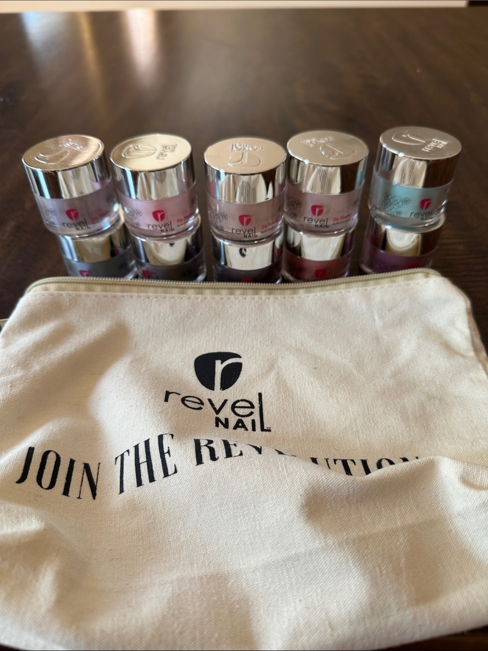 Revel Nail Multi-Color Gel Polish Set with Cosmetic Pouch